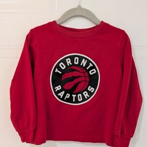 NBA White Logo Red Crewneck Tee